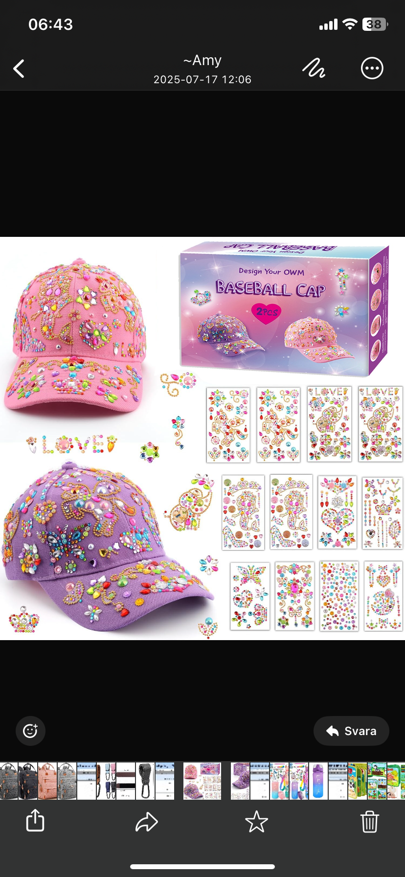 DIY Kepspyssel för Barn – 2-pack (Lila & Rosa)